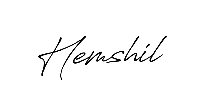 Also we have Hemshil name is the best signature style. Create professional handwritten signature collection using Antro_Vectra_Bolder autograph style. Hemshil signature style 7 images and pictures png