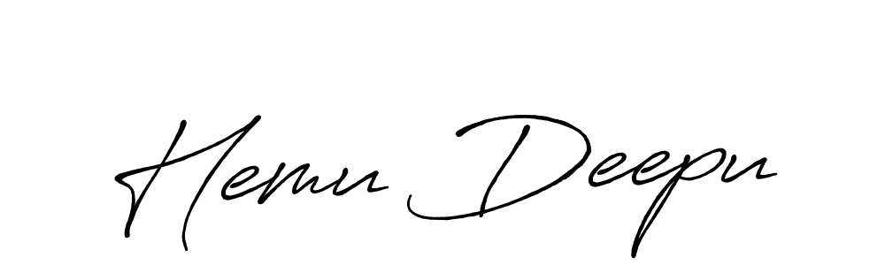 Design your own signature with our free online signature maker. With this signature software, you can create a handwritten (Antro_Vectra_Bolder) signature for name Hemu Deepu. Hemu Deepu signature style 7 images and pictures png