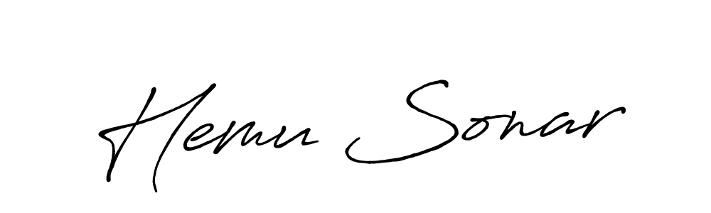 Hemu Sonar stylish signature style. Best Handwritten Sign (Antro_Vectra_Bolder) for my name. Handwritten Signature Collection Ideas for my name Hemu Sonar. Hemu Sonar signature style 7 images and pictures png
