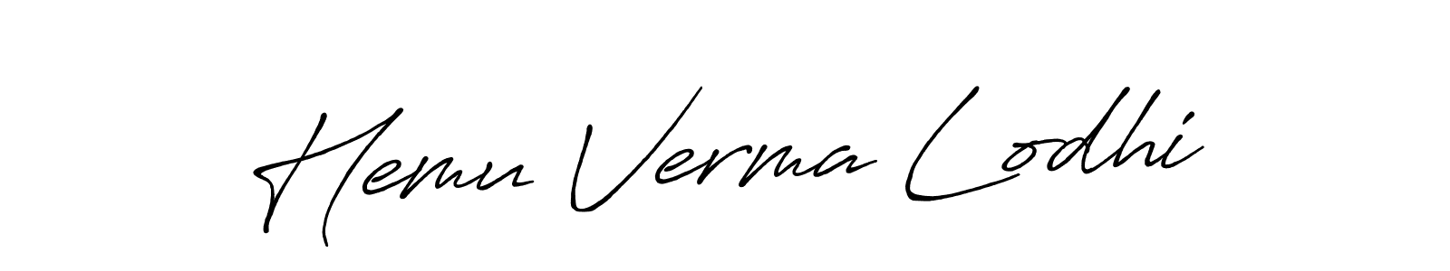 The best way (Antro_Vectra_Bolder) to make a short signature is to pick only two or three words in your name. The name Hemu Verma Lodhi include a total of six letters. For converting this name. Hemu Verma Lodhi signature style 7 images and pictures png