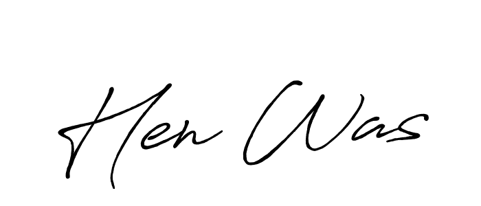 How to make Hen Was signature? Antro_Vectra_Bolder is a professional autograph style. Create handwritten signature for Hen Was name. Hen Was signature style 7 images and pictures png