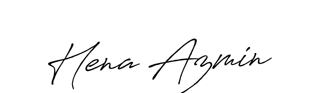 Create a beautiful signature design for name Hena Azmin. With this signature (Antro_Vectra_Bolder) fonts, you can make a handwritten signature for free. Hena Azmin signature style 7 images and pictures png
