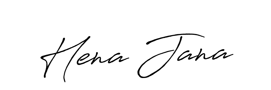 Hena Jana stylish signature style. Best Handwritten Sign (Antro_Vectra_Bolder) for my name. Handwritten Signature Collection Ideas for my name Hena Jana. Hena Jana signature style 7 images and pictures png