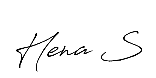 Make a beautiful signature design for name Hena S. Use this online signature maker to create a handwritten signature for free. Hena S signature style 7 images and pictures png