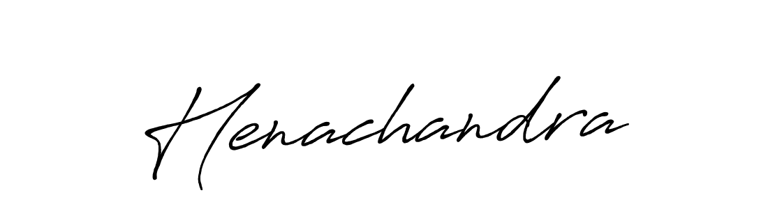 How to make Henachandra name signature. Use Antro_Vectra_Bolder style for creating short signs online. This is the latest handwritten sign. Henachandra signature style 7 images and pictures png