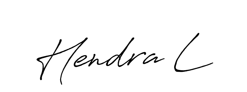 Design your own signature with our free online signature maker. With this signature software, you can create a handwritten (Antro_Vectra_Bolder) signature for name Hendra L. Hendra L signature style 7 images and pictures png