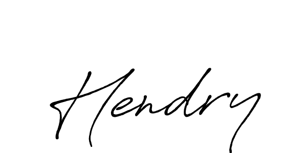 Hendry stylish signature style. Best Handwritten Sign (Antro_Vectra_Bolder) for my name. Handwritten Signature Collection Ideas for my name Hendry. Hendry signature style 7 images and pictures png