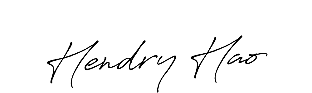 Also You can easily find your signature by using the search form. We will create Hendry Hao name handwritten signature images for you free of cost using Antro_Vectra_Bolder sign style. Hendry Hao signature style 7 images and pictures png