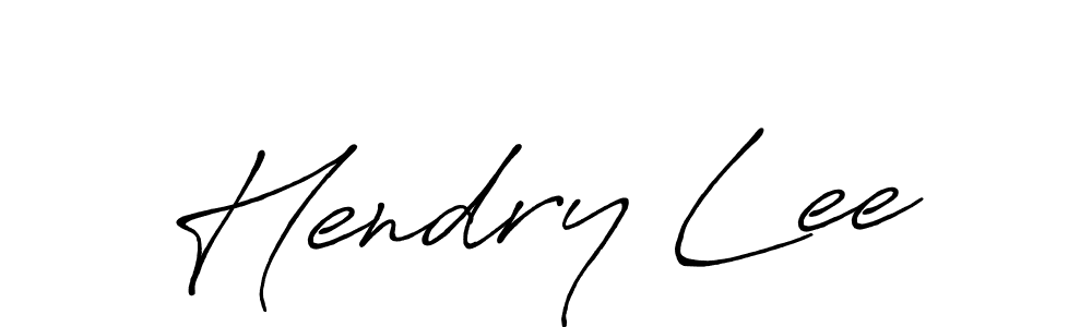 Hendry Lee stylish signature style. Best Handwritten Sign (Antro_Vectra_Bolder) for my name. Handwritten Signature Collection Ideas for my name Hendry Lee. Hendry Lee signature style 7 images and pictures png