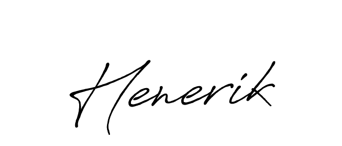 Henerik stylish signature style. Best Handwritten Sign (Antro_Vectra_Bolder) for my name. Handwritten Signature Collection Ideas for my name Henerik. Henerik signature style 7 images and pictures png