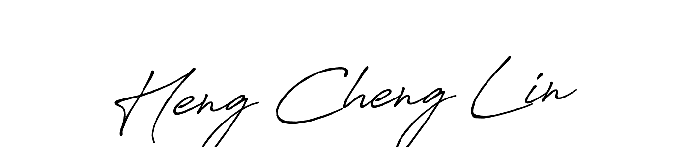 Make a beautiful signature design for name Heng Cheng Lin. With this signature (Antro_Vectra_Bolder) style, you can create a handwritten signature for free. Heng Cheng Lin signature style 7 images and pictures png