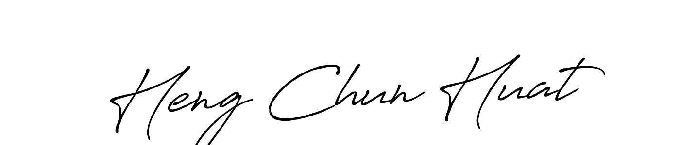 Make a beautiful signature design for name Heng Chun Huat. With this signature (Antro_Vectra_Bolder) style, you can create a handwritten signature for free. Heng Chun Huat signature style 7 images and pictures png