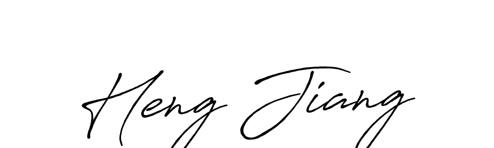 Make a beautiful signature design for name Heng Jiang. With this signature (Antro_Vectra_Bolder) style, you can create a handwritten signature for free. Heng Jiang signature style 7 images and pictures png