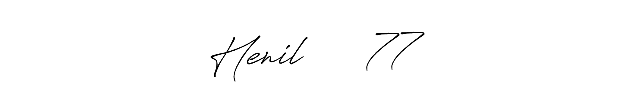 Make a beautiful signature design for name Henil પટેલ 77. With this signature (Antro_Vectra_Bolder) style, you can create a handwritten signature for free. Henil પટેલ 77 signature style 7 images and pictures png