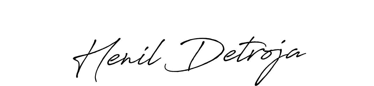 if you are searching for the best signature style for your name Henil Detroja. so please give up your signature search. here we have designed multiple signature styles  using Antro_Vectra_Bolder. Henil Detroja signature style 7 images and pictures png