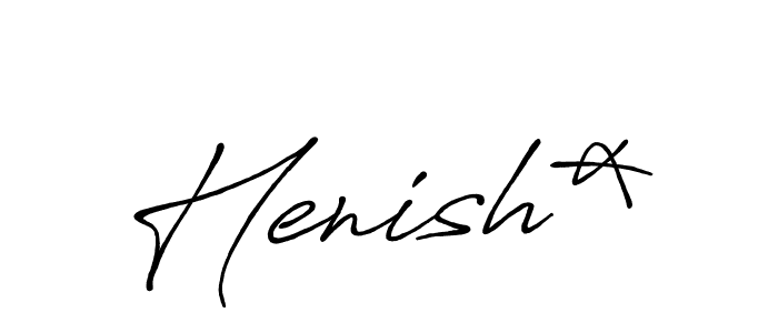 if you are searching for the best signature style for your name Henish*. so please give up your signature search. here we have designed multiple signature styles  using Antro_Vectra_Bolder. Henish* signature style 7 images and pictures png