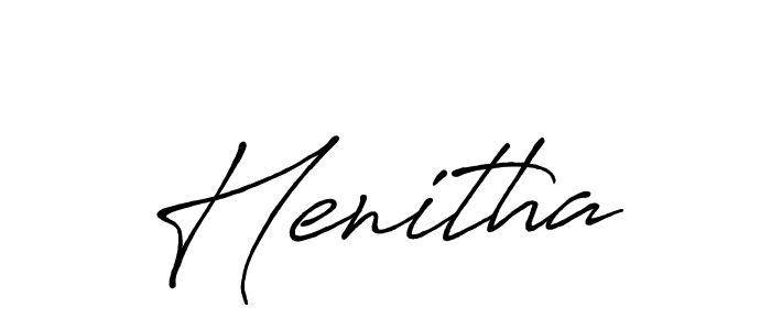 Design your own signature with our free online signature maker. With this signature software, you can create a handwritten (Antro_Vectra_Bolder) signature for name Henitha. Henitha signature style 7 images and pictures png