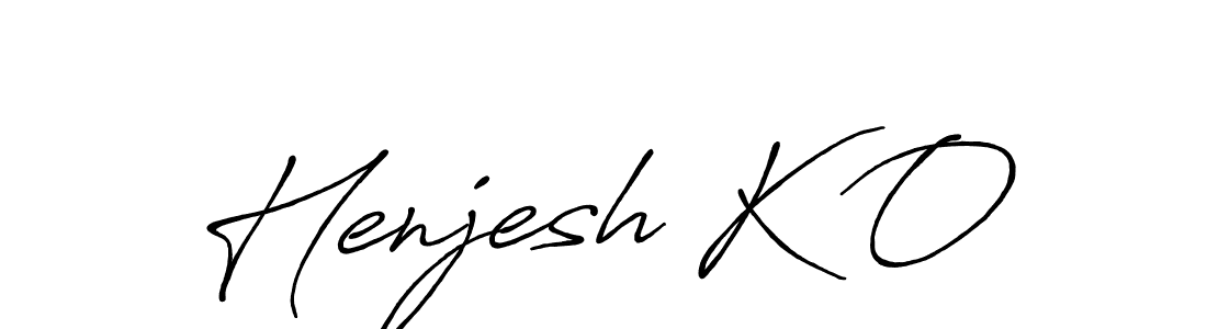 It looks lik you need a new signature style for name Henjesh K O. Design unique handwritten (Antro_Vectra_Bolder) signature with our free signature maker in just a few clicks. Henjesh K O signature style 7 images and pictures png