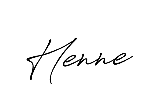 Make a beautiful signature design for name Henne. With this signature (Antro_Vectra_Bolder) style, you can create a handwritten signature for free. Henne signature style 7 images and pictures png