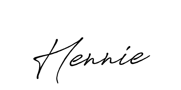 Make a beautiful signature design for name Hennie. Use this online signature maker to create a handwritten signature for free. Hennie signature style 7 images and pictures png