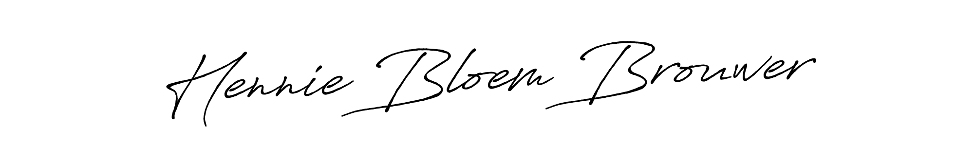 Make a beautiful signature design for name Hennie Bloem Brouwer. Use this online signature maker to create a handwritten signature for free. Hennie Bloem Brouwer signature style 7 images and pictures png