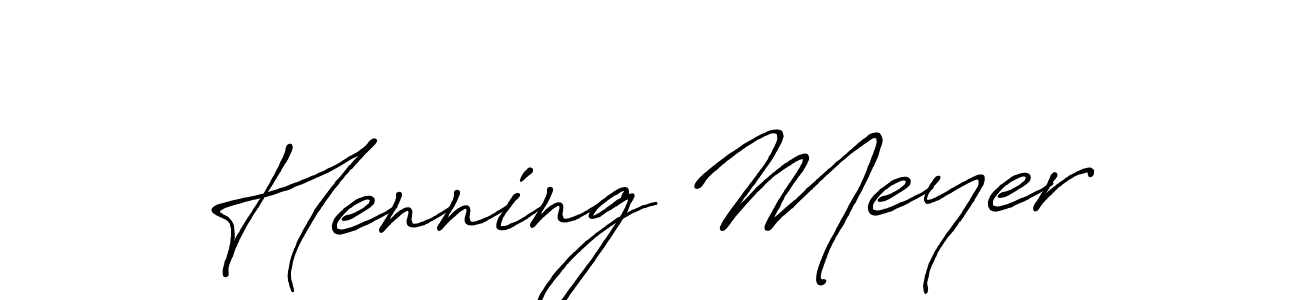 How to make Henning Meyer name signature. Use Antro_Vectra_Bolder style for creating short signs online. This is the latest handwritten sign. Henning Meyer signature style 7 images and pictures png