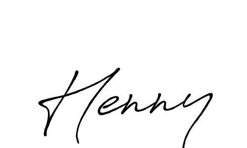 Use a signature maker to create a handwritten signature online. With this signature software, you can design (Antro_Vectra_Bolder) your own signature for name Henny. Henny signature style 7 images and pictures png