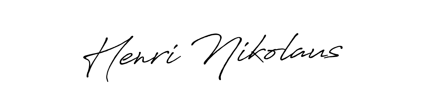 It looks lik you need a new signature style for name Henri Nikolaus. Design unique handwritten (Antro_Vectra_Bolder) signature with our free signature maker in just a few clicks. Henri Nikolaus signature style 7 images and pictures png