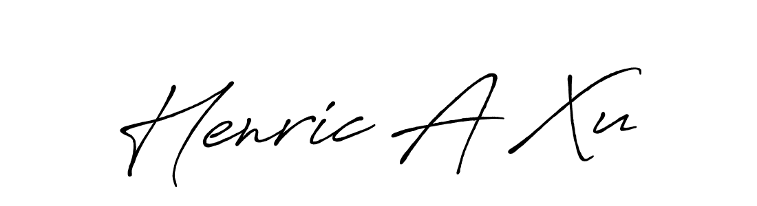 if you are searching for the best signature style for your name Henric A Xu. so please give up your signature search. here we have designed multiple signature styles  using Antro_Vectra_Bolder. Henric A Xu signature style 7 images and pictures png