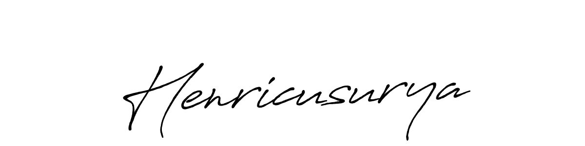 Make a beautiful signature design for name Henricusurya. Use this online signature maker to create a handwritten signature for free. Henricusurya signature style 7 images and pictures png