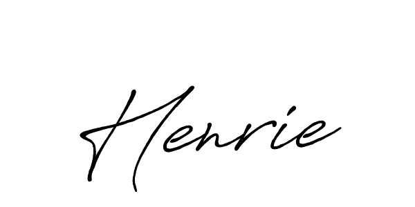 Henrie stylish signature style. Best Handwritten Sign (Antro_Vectra_Bolder) for my name. Handwritten Signature Collection Ideas for my name Henrie. Henrie signature style 7 images and pictures png