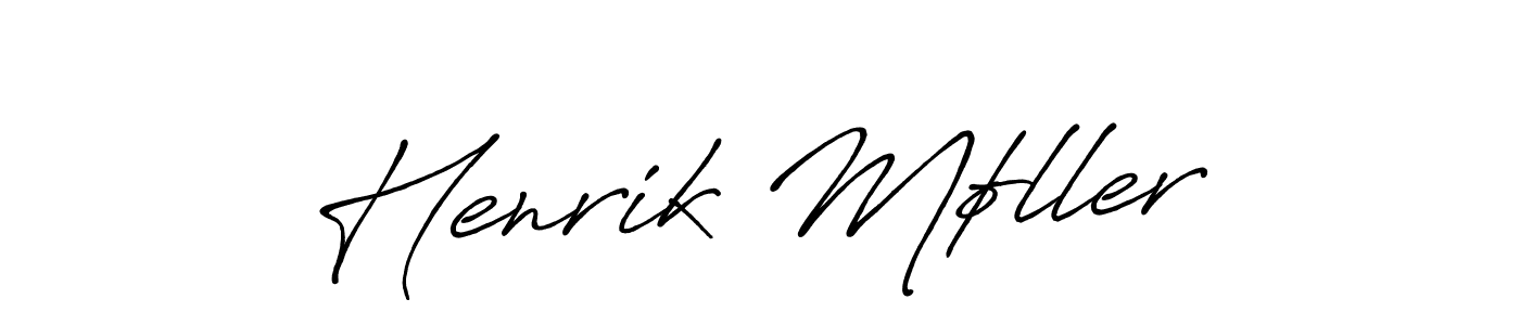 Use a signature maker to create a handwritten signature online. With this signature software, you can design (Antro_Vectra_Bolder) your own signature for name Henrik Møller. Henrik Møller signature style 7 images and pictures png