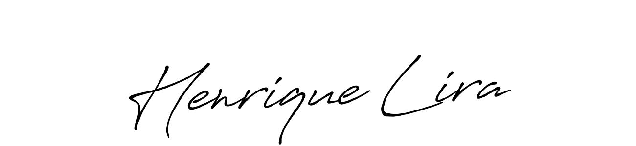 Also You can easily find your signature by using the search form. We will create Henrique Lira name handwritten signature images for you free of cost using Antro_Vectra_Bolder sign style. Henrique Lira signature style 7 images and pictures png