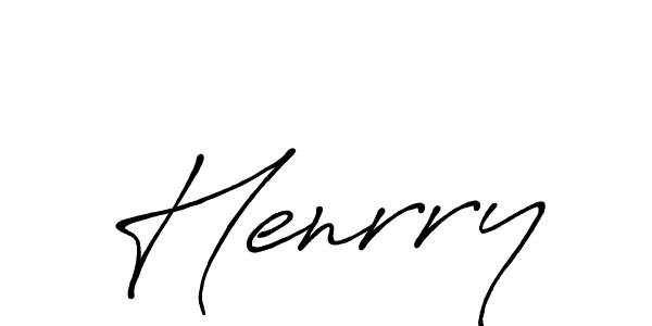 Design your own signature with our free online signature maker. With this signature software, you can create a handwritten (Antro_Vectra_Bolder) signature for name Henrry. Henrry signature style 7 images and pictures png