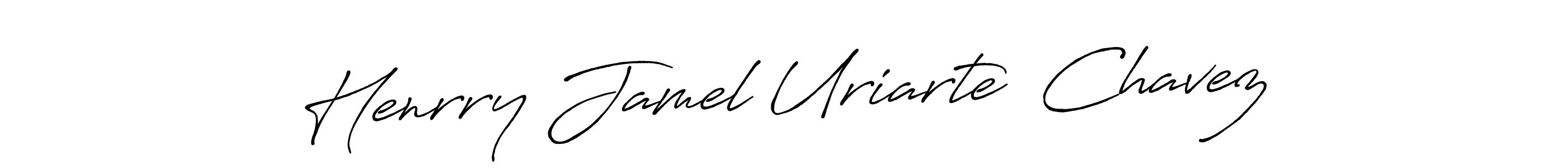 Create a beautiful signature design for name Henrry Jamel Uriarte  Chavez. With this signature (Antro_Vectra_Bolder) fonts, you can make a handwritten signature for free. Henrry Jamel Uriarte  Chavez signature style 7 images and pictures png