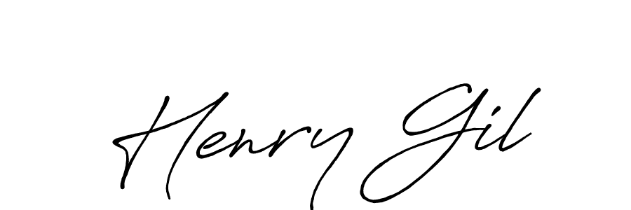 Also You can easily find your signature by using the search form. We will create Henry Gil name handwritten signature images for you free of cost using Antro_Vectra_Bolder sign style. Henry Gil signature style 7 images and pictures png
