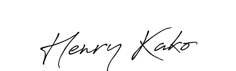 Make a beautiful signature design for name Henry Kako. With this signature (Antro_Vectra_Bolder) style, you can create a handwritten signature for free. Henry Kako signature style 7 images and pictures png