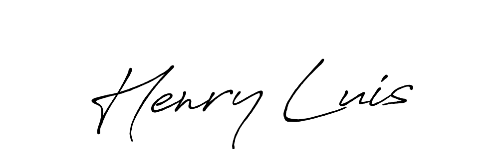 Create a beautiful signature design for name Henry Luis. With this signature (Antro_Vectra_Bolder) fonts, you can make a handwritten signature for free. Henry Luis signature style 7 images and pictures png