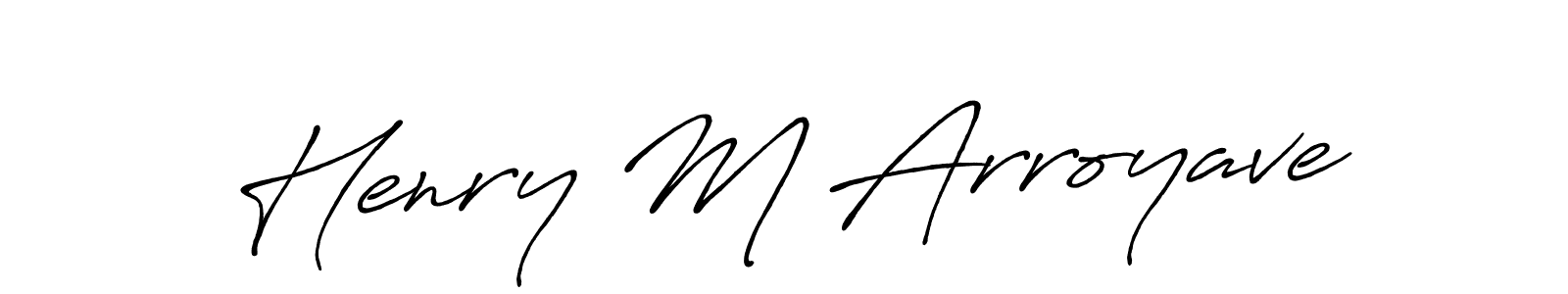 Design your own signature with our free online signature maker. With this signature software, you can create a handwritten (Antro_Vectra_Bolder) signature for name Henry M Arroyave. Henry M Arroyave signature style 7 images and pictures png