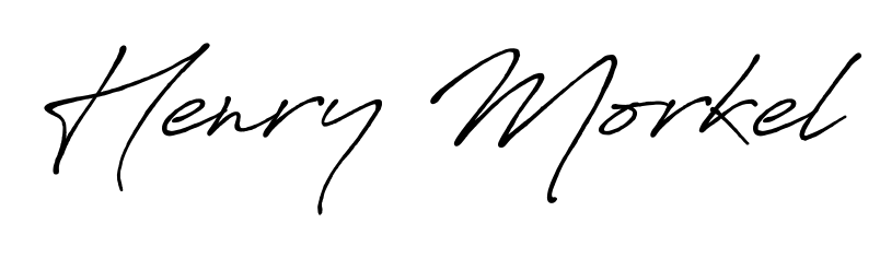 Create an unforgettable impression when signing with Henry Morkel name styled in Antro_Vectra_Bolder typography. 100% free online generator. Henry Morkel signature style 7 images and pictures png