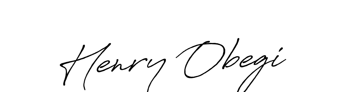 Make a beautiful signature design for name Henry Obegi. With this signature (Antro_Vectra_Bolder) style, you can create a handwritten signature for free. Henry Obegi signature style 7 images and pictures png