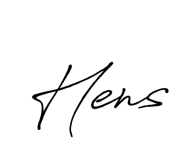 Create a beautiful signature design for name Hens. With this signature (Antro_Vectra_Bolder) fonts, you can make a handwritten signature for free. Hens signature style 7 images and pictures png
