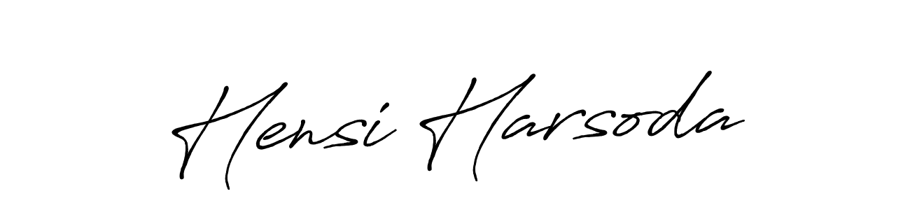 Design your own signature with our free online signature maker. With this signature software, you can create a handwritten (Antro_Vectra_Bolder) signature for name Hensi Harsoda. Hensi Harsoda signature style 7 images and pictures png