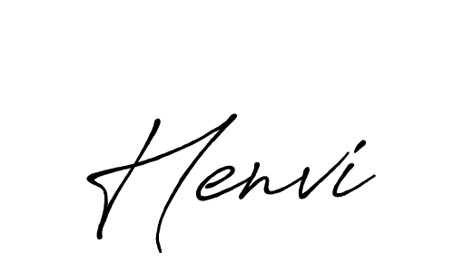 Design your own signature with our free online signature maker. With this signature software, you can create a handwritten (Antro_Vectra_Bolder) signature for name Henvi. Henvi signature style 7 images and pictures png