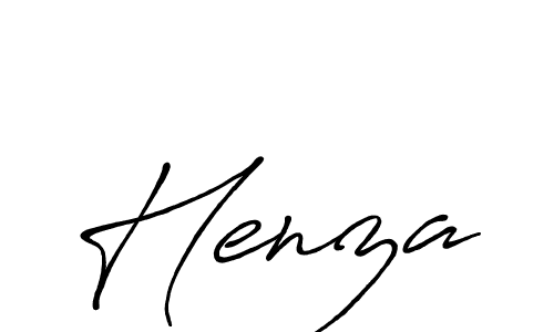 Create a beautiful signature design for name Henza. With this signature (Antro_Vectra_Bolder) fonts, you can make a handwritten signature for free. Henza signature style 7 images and pictures png