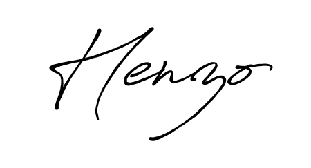Discover how Henzo looks in an executive cursive font (Antro_Vectra_Bolder). Perfect for legal documents, invoices, and certificates. Henzo signature style 7 images and pictures png