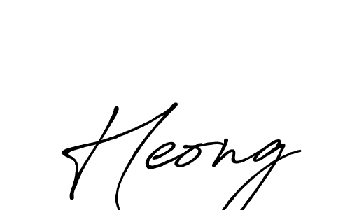 Make a beautiful signature design for name Heong. With this signature (Antro_Vectra_Bolder) style, you can create a handwritten signature for free. Heong signature style 7 images and pictures png