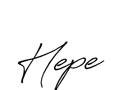 Create a beautiful signature design for name Hepe. With this signature (Antro_Vectra_Bolder) fonts, you can make a handwritten signature for free. Hepe signature style 7 images and pictures png