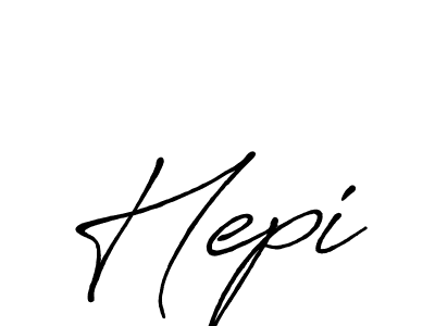 Create a beautiful signature design for name Hepi. With this signature (Antro_Vectra_Bolder) fonts, you can make a handwritten signature for free. Hepi signature style 7 images and pictures png