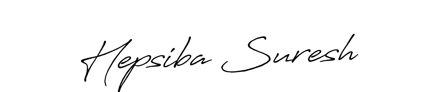 Make a beautiful signature design for name Hepsiba Suresh. With this signature (Antro_Vectra_Bolder) style, you can create a handwritten signature for free. Hepsiba Suresh signature style 7 images and pictures png